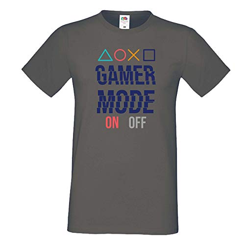 Gamer Man Herren T-Shirt Gamer Mode Eat Sleep Game Repeat Arcade Old School Video Game PC Game Gamer Gift (Graphite, 3XL)