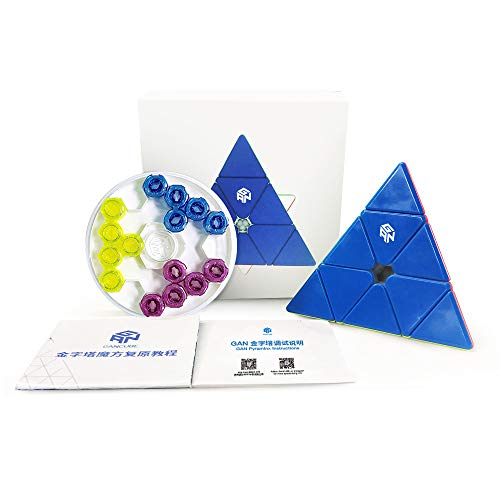 GAN Pyraminx Enhanced, 60 Imanes Speed Magnético Pirámide Puzzle Triángulo Rompecabezas con GES Extra
