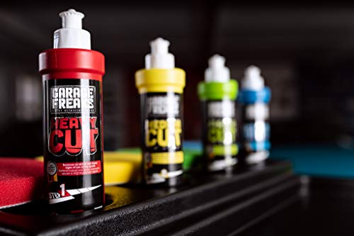 Garage Freaks Liquid Elements T3000 V3 - Kit de pulido excéntrico + cinta adhesiva 3M de 18 mm + 4 abrillantadores de 250 ml + 4 almohadillas de 150 mm + 4 paños de microfibra