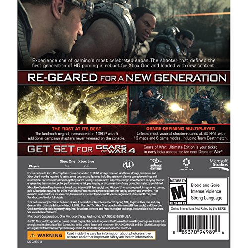 Gears of War: Ultimate Edition (Xbox One) by Microsoft