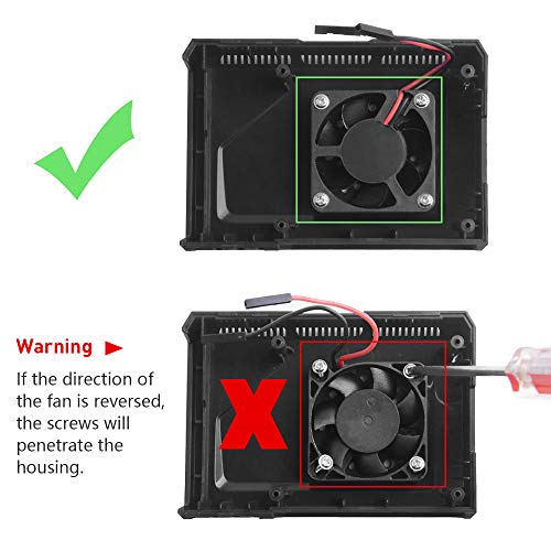 GeeekPi Raspberry Pi 4 Model B Caja, Raspberry Pi 4 Case con ventilador de enfriamiento 40X40X10mm y 4pcs Raspberry Pi 4 Disipador térmico para Raspberry Pi 4 Model B