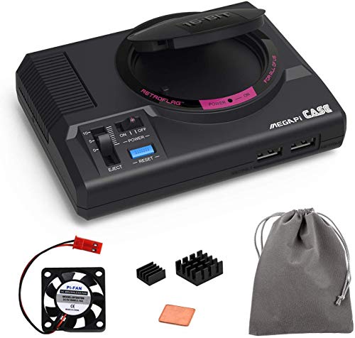 GeeekPi Retroflag MEGAPi Case con Ventilador de enfriamiento y disipadores de Calor para Raspberry Pi 3 B + y Raspberry Pi 3/2 Modelo B