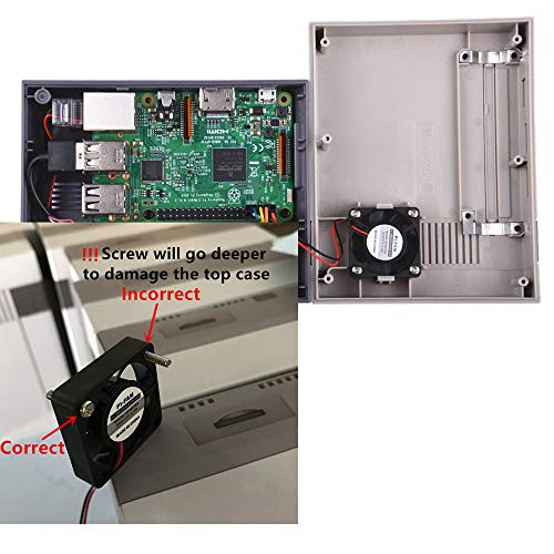 GeeekPi Retroflag NESPi Case + Plus y Ventilador de refrigeración y Bolsa de Franela para RetroPie Raspberry Pi 3/2 Modelo B y Raspberry Pi 3B + (NESPI Case +)