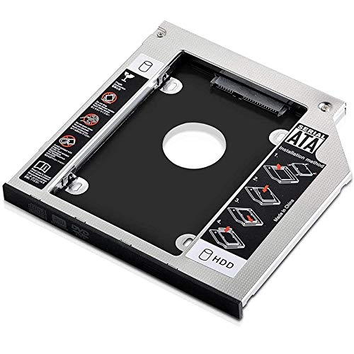 GeekerChip 2.5'' HDD SSD Hard Drive Caddy 9.5mm,Soporte Adaptador óptica bahías de Disco Duro Caddy SATA 2nd 2.5'' HDD/SSD para HP/ASUS/Acer/DELL/Lenovo/Laptops etc