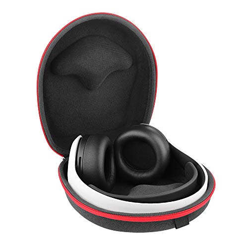 Geekria UltraShell - Funda para auriculares compatible con PlayStation 5 PULSE 3D, funda de repuesto para estuche de viaje con almacenamiento de cable (gris oscuro)