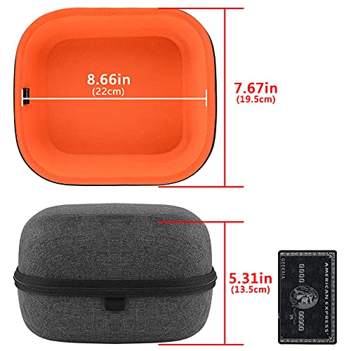 Geekria UltraShell - Funda para Razer Kraken, Kraken USB, Kraken 7.1 V2 USB, Kraken Pro V2 auriculares, funda protectora de repuesto para viaje con espacio para accesorios (gris oscuro)