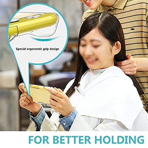 GeeRic Funda Compatible para Switch Lite, Accesorio 8 Piezas Funda Silicona Protector de Pantalla Compatible para Switch Lite,2 Pieces 4 Tapas de Pulgar y Agarre de Almacenamiento Amarillo