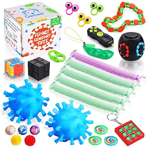 Gemeer 26pcs Fidget Toys, Juguetes sensoriales, para aliviar el estrés y la ansiedad para niños y Adultos
