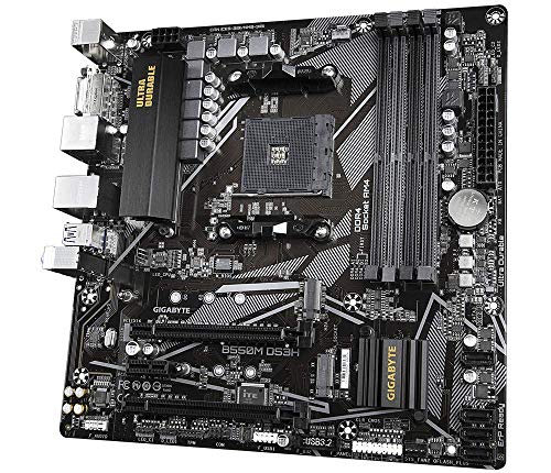 GIGABYTE B550M DS3H (AM4 AMD/B550/Micro ATX/Dual M.2/SATA 6Gb/s/USB 3.2 Gen 1/PCIe 4.0/HMDI/DVI/DDR4/placa Madre)