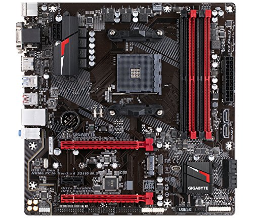 Gigabyte GA-AB350M-Gaming 3, Placa base (Amd, Am4, B350, 4ddr4, 64gb, Vga+Dvi+Hdmi, Gblan, 6sata3, 4usb3.1, Matx)