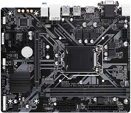 Gigabyte H310M S2H 1.2 - Placa Base (DDR4-SDRAM, DIMM, 2133, 2400, 2666 MHz, Dual, 32 GB, Intel)