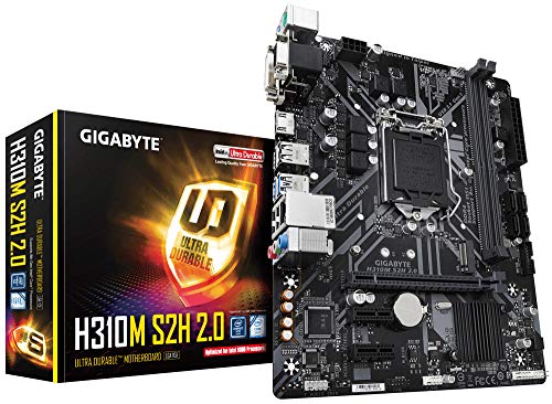 Gigabyte H310M S2H 1.2 - Placa Base (DDR4-SDRAM, DIMM, 2133, 2400, 2666 MHz, Dual, 32 GB, Intel)