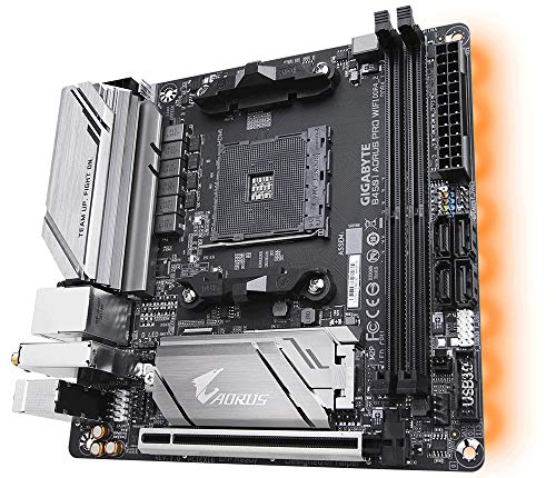 Gigabyte Technology B450 I AORUS Pro WiFi - Placa Base (DDR4-SDRAM, DIMM, 2133,2400,2667,2933 MHz, Dual, 32 GB, AMD)