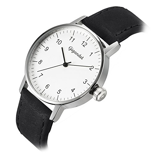 Gigandet Minimalism Reloj Mujer Analógico Quartz Plata Negro G27-001