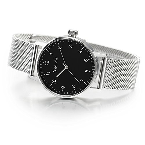 Gigandet Minimalism Reloj Mujer Analógico Quartz Plata Negro G27-006