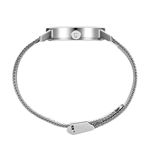 Gigandet Minimalism Reloj Mujer Analógico Quartz Plata Negro G27-006