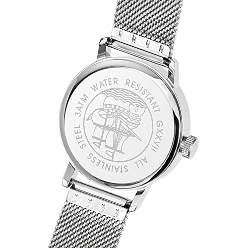 Gigandet Minimalism Reloj Mujer Analógico Quartz Plata Negro G27-006