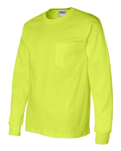 Gildan - Ultra Cotton 100% Cotton Long Sleeve T-Shirt with Pocket. 2410