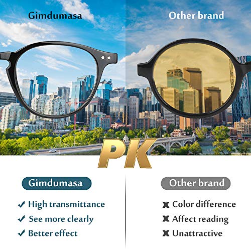 GIMDUMASA Gafas para Ordenador Anti luz Azul Antifatiga Sin Graduacion Gafas Luz Azul para PC Gaming Lectura Video Juegos Lentes Transparente Hombre Mujer