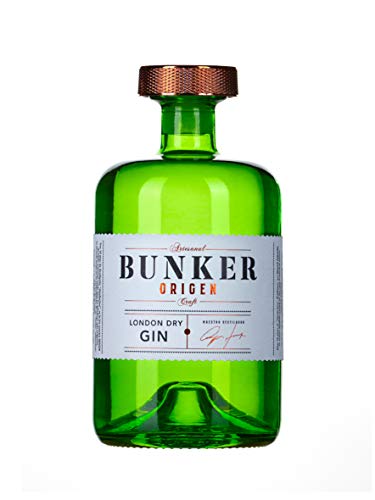 Ginebra Premium Artesanal BUNKER ORIGEN de 70 cl. Mejor Ginebra London Dry de España 2021.