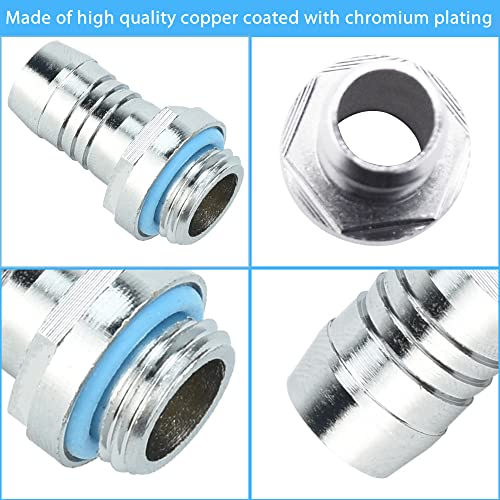 GIRAFEDA 6 Pcs Barb Fittings G1 / 4 " OD 11 m Conexión de Refrigeración por Agua para Sistema de Refrigeración or Agua de Pc (11 m) para Tubo de Entre 9,5mm y 10 mm de Diametro Interior
