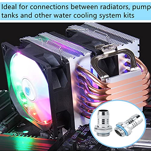 GIRAFEDA 6 Pcs Barb Fittings G1 / 4 " OD 11 m Conexión de Refrigeración por Agua para Sistema de Refrigeración or Agua de Pc (11 m) para Tubo de Entre 9,5mm y 10 mm de Diametro Interior