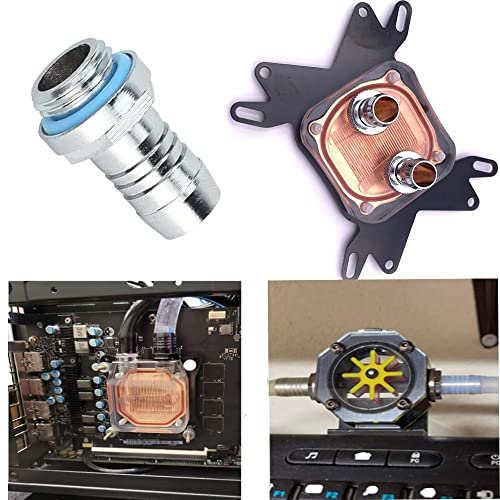 GIRAFEDA 6 Pcs Barb Fittings G1 / 4 " OD 11 m Conexión de Refrigeración por Agua para Sistema de Refrigeración or Agua de Pc (11 m) para Tubo de Entre 9,5mm y 10 mm de Diametro Interior