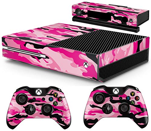 giZmoZ n gadgetZ GNG Skin Adhesivo de Vinilo de Pink Camo de para la Consola Xbox One + Set de 2 Skins para los Controladores