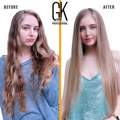 GK HAIR Global Keratin The Best (300ml / 10.1 Fl Oz) Tratamiento Capilar Suavizante de Keratina Complejo Brasileño Profesional Alisado Para un Cabello Suave y sin Frizz - Sin Formaldehído