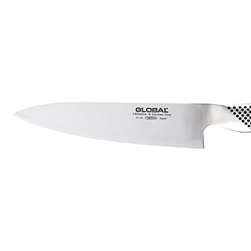 Global Knives G-55 - Cuchillo de cocina con hoja de 18 cm, acero inoxidable CROMOVA 18