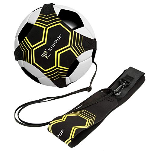 Global Park Fútbol/Voleibol/Rugby Kick Throw Trainer Solo Practice Training Habilidades de Control de Ayuda Cinturón de Cintura Ajustable para niños Adultos (Negro)