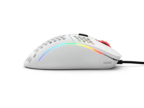 Glorious PC Gaming Race Model D Gaming Raton configurable (Model D, raton gaming con cable, Blanco Mate)