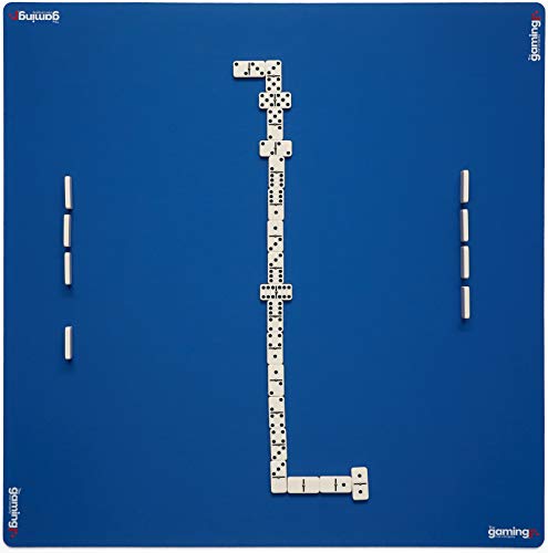 GMC Deluxe - Alfombrilla de mesa para mesa de póquer con reducción de ruido, 4 mm de grosor, espuma de goma para mahjong dominó, color azul