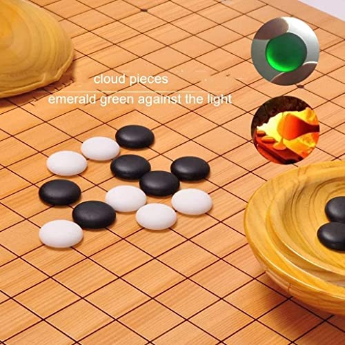 Go Game Board Go Set Chinese Weiqi para Dos Jugadores Juego de Mesa de Estrategia 19 X 19 Go Set Incluye Cuencos