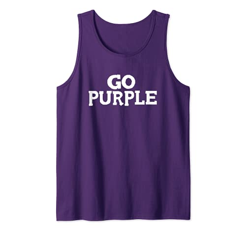 Go PURPLE Team Spirit Gear Color War Grape gana el ventilador del juego Camiseta sin Mangas