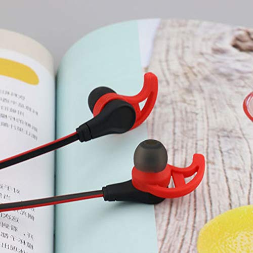 Gobutevphver Auriculares Estéreo Auriculares Auriculares intrauditivos Deportivos con Estilo íntimo en inglés y Chino Bt67 - Rojo