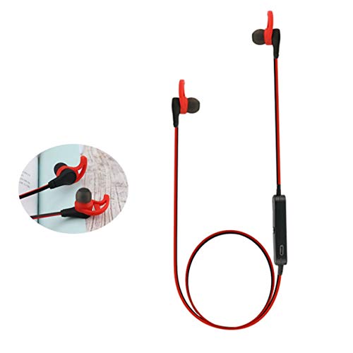 Gobutevphver Auriculares Estéreo Auriculares Auriculares intrauditivos Deportivos con Estilo íntimo en inglés y Chino Bt67 - Rojo