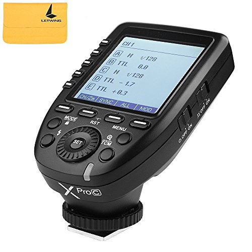 Godox Xpro-c TTL 2.4G inalámbrica X Sistema 1/8000s HSS Disparador Flash para Cámaras Canon