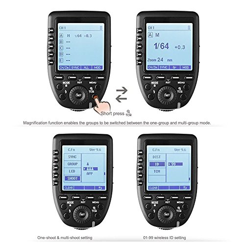 Godox Xpro-c TTL 2.4G inalámbrica X Sistema 1/8000s HSS Disparador Flash para Cámaras Canon