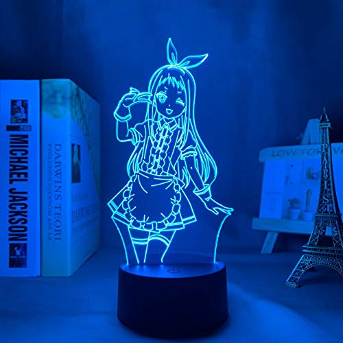 Gods Eater Burst Lámpara LED para mesita de noche regulable atmósfera con luz blanca cálida 7 colores para habitación familiar dormitorio hotel lámpara de noche para dormitorio salón y oficina