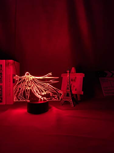 Gods Eater Burst LED Luz de Noche USB Lámpara de Mesa Lámpara Lectura Recargable Luz Nocturna Infantil LED Vistoso LED Luz de Nocturna RGB Portátil Lámpara de Tabla Para Niños Habitación