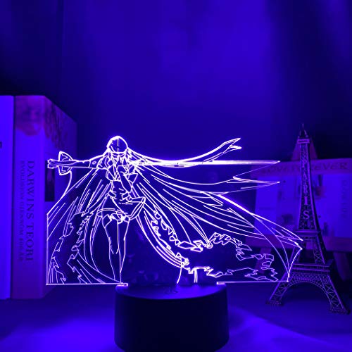 Gods Eater Burst LED Luz de Noche USB Lámpara de Mesa Lámpara Lectura Recargable Luz Nocturna Infantil LED Vistoso LED Luz de Nocturna RGB Portátil Lámpara de Tabla Para Niños Habitación