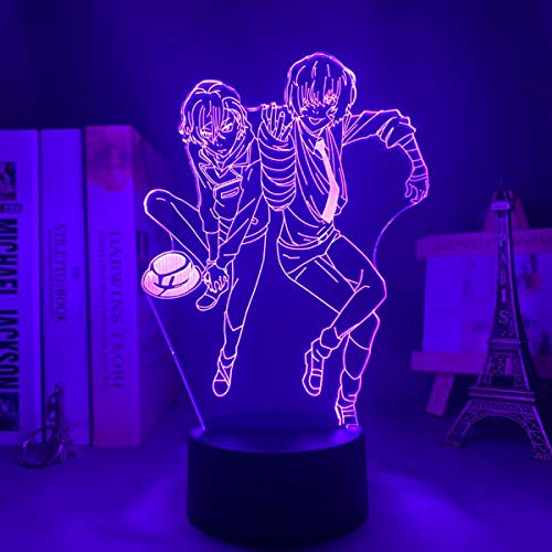 Gods Eater Burst Luz Nocturna 3D Lámpara De Mesa De Escritorio Nocturno 7 Cambio De Color Linterna Controlador Usb Juguete Regalo Para Niños
