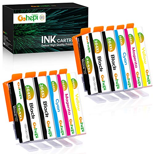 Gohepi Cartuchos de tinta de repuesto para HP 364 364XL, HP Photosmart 5510, 5520, 5522, 6520, B8550, C5388, HP Officejet 4620, HP Deskjet 3070A 4 Negro, 2 Cian, Magenta 2, 2 Amarillo