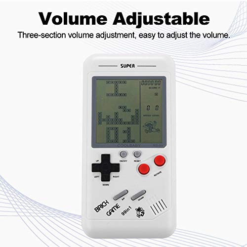Goolsky RS-99 Consola de Juegos clásicos Juego de Bloques Tetris Juego de Rompecabezas Juegos de Mano Máquina de Juegos de Mano para niños Incorporados 26 Tipos de Juegos