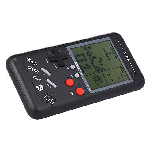 Goolsky RS-99 Consola de Juegos clásicos Juego de Bloques Tetris Juego de Rompecabezas Juegos de Mano Máquina de Juegos de Mano para niños Incorporados 26 Tipos de Juegos