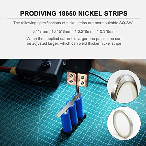 Goolsky SEQURE SQ-SW1 Soldadora por Puntos Máquina de Soldadura portátil Bricolaje Pantalla OLED con níquel Pedal Modos manuales automáticos Voltaje de Entrada de 10-14 V para Modelos RC Juguetes