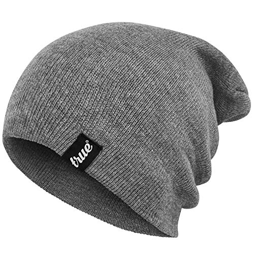 Gorro de punto para hombre, reversible, reversible, de 3 formas: holgado, con puño giratorio, estilo pescador, suave y cómodo, talla única, cálido, acrílico, unisex, para hombre