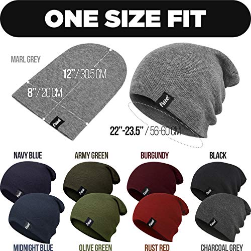 Gorro de punto para hombre, reversible, reversible, de 3 formas: holgado, con puño giratorio, estilo pescador, suave y cómodo, talla única, cálido, acrílico, unisex, para hombre