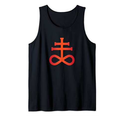 Gothic Satanic Lucifer Sulfur Inverted Leviathan Cross Camiseta sin Mangas